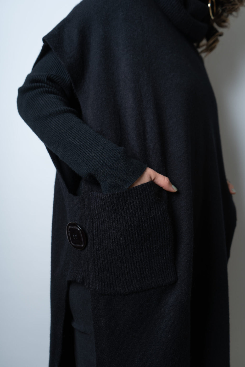 Sweater Mini vestido - Negro