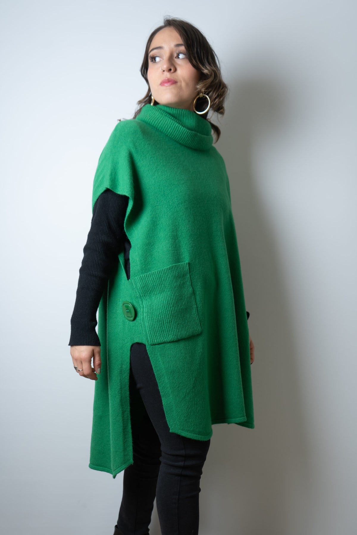Sweater Mini vestido - Verde cata