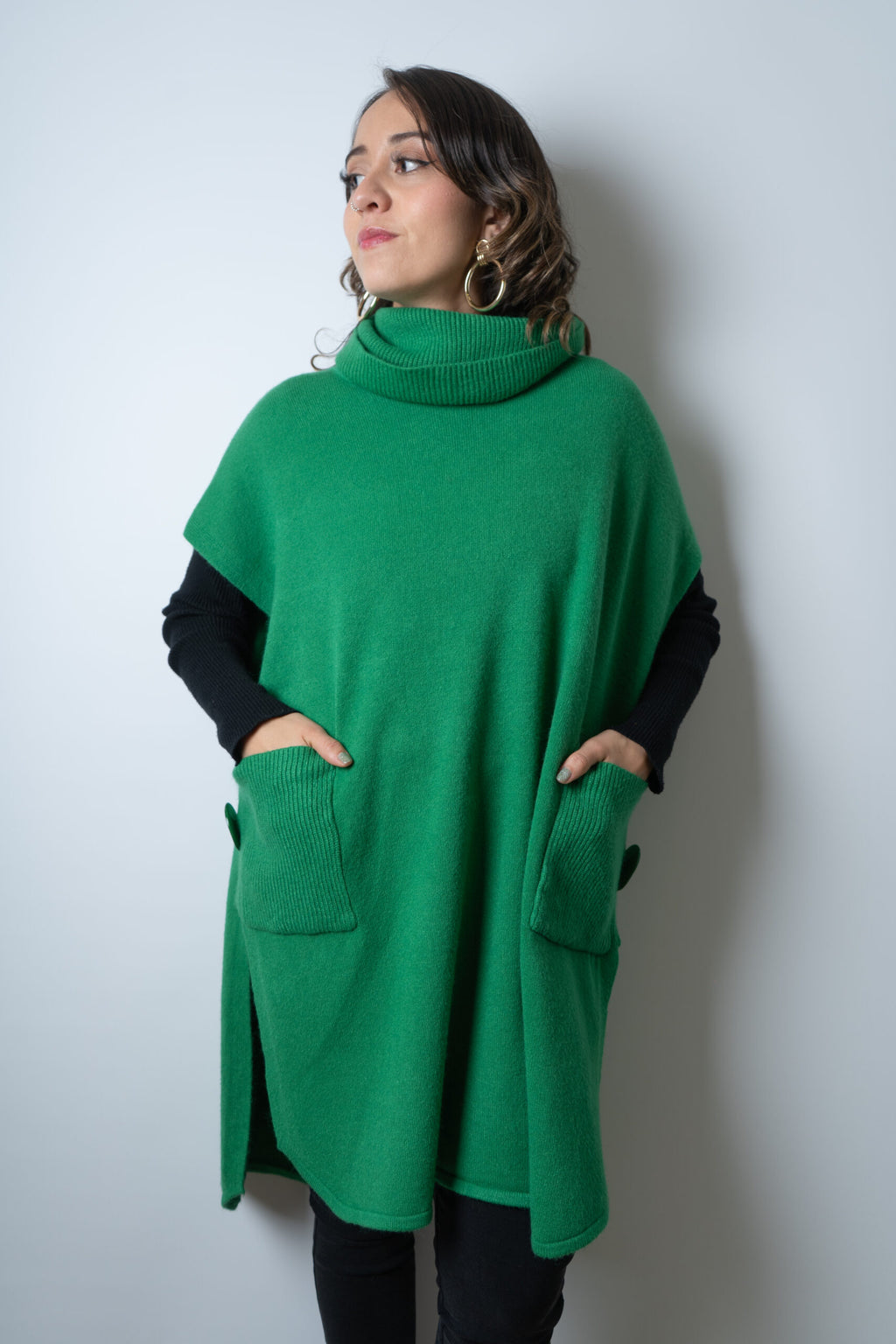 Sweater Mini vestido - Verde cata