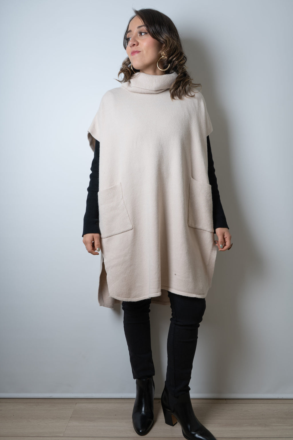 Sweater Mini vestido - Crudo