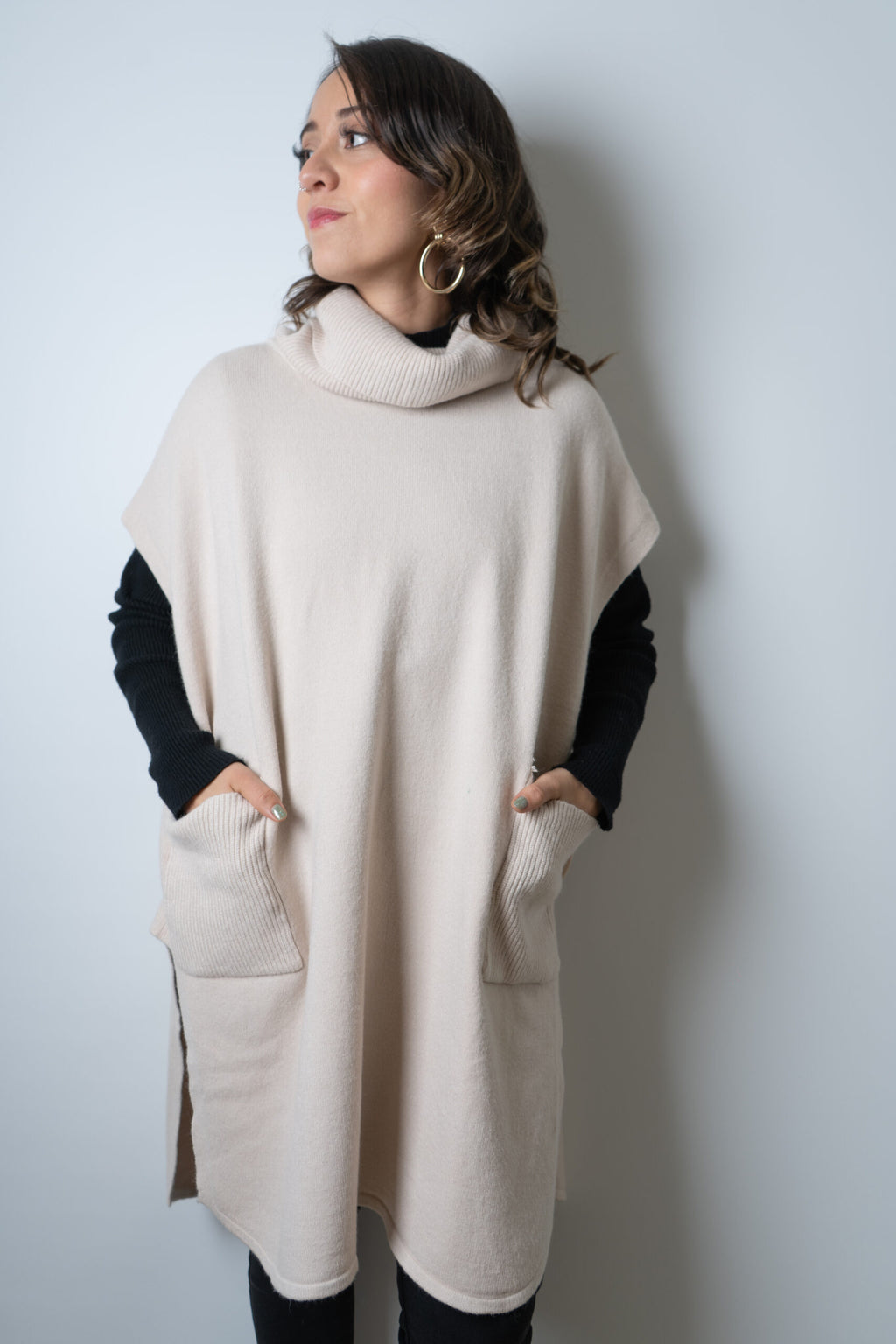 Sweater Mini vestido - Crudo