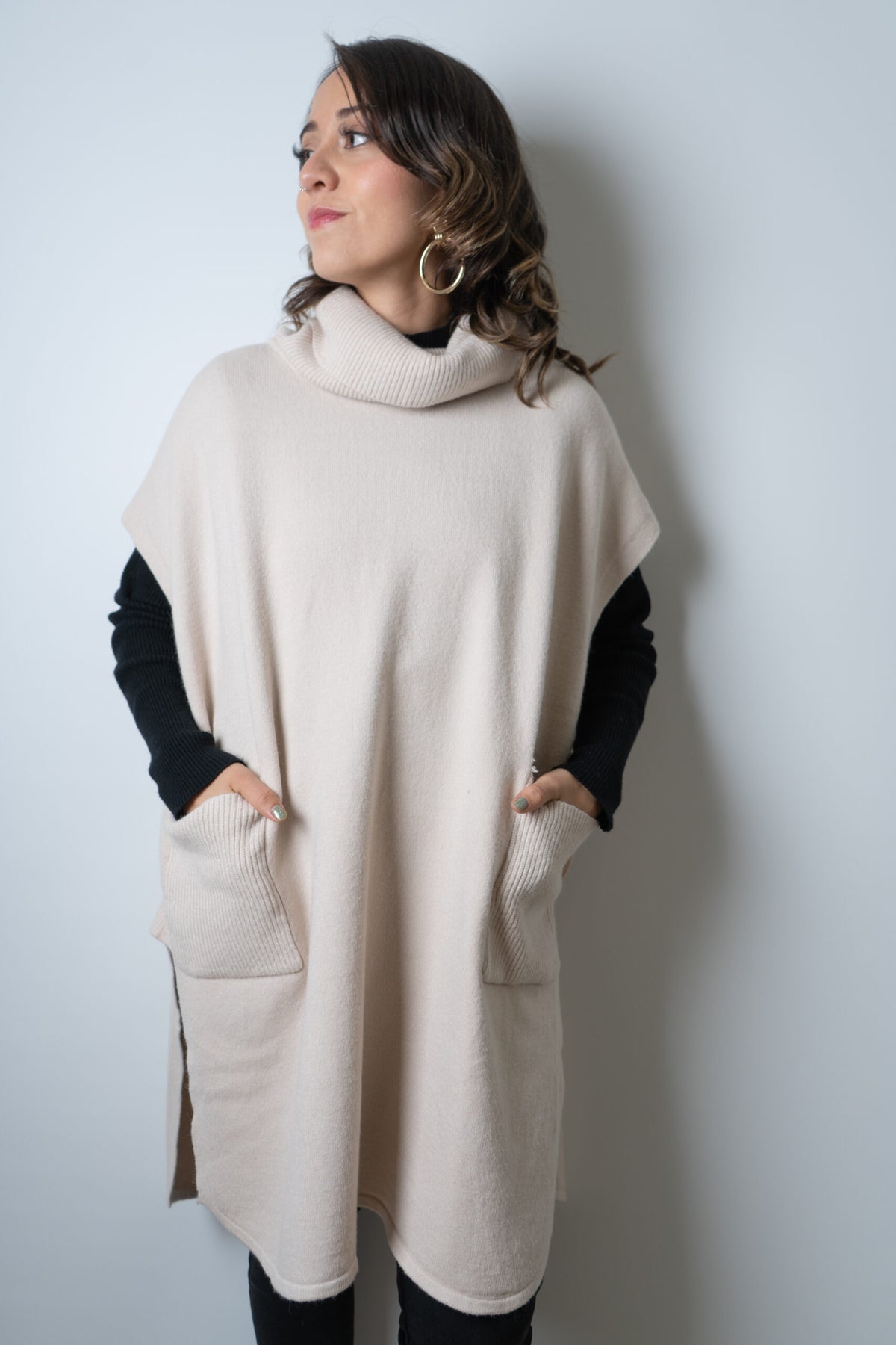 Sweater Mini vestido - Crudo