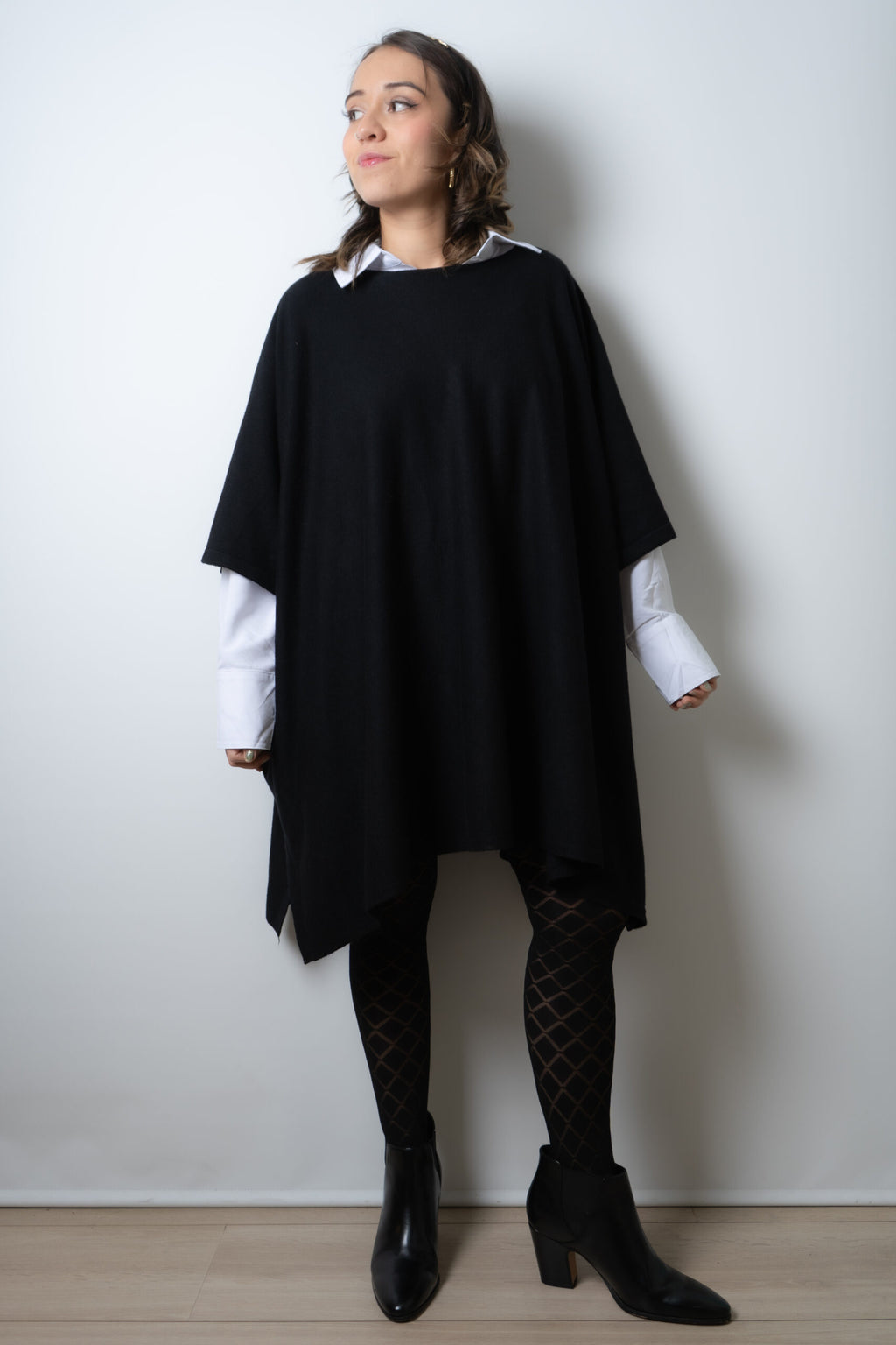 Sweater Poncho - Negro