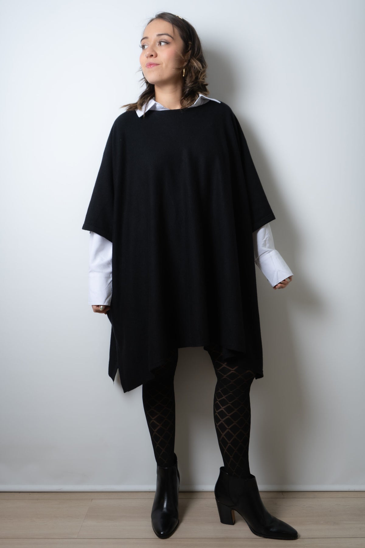 Sweater Poncho - Negro