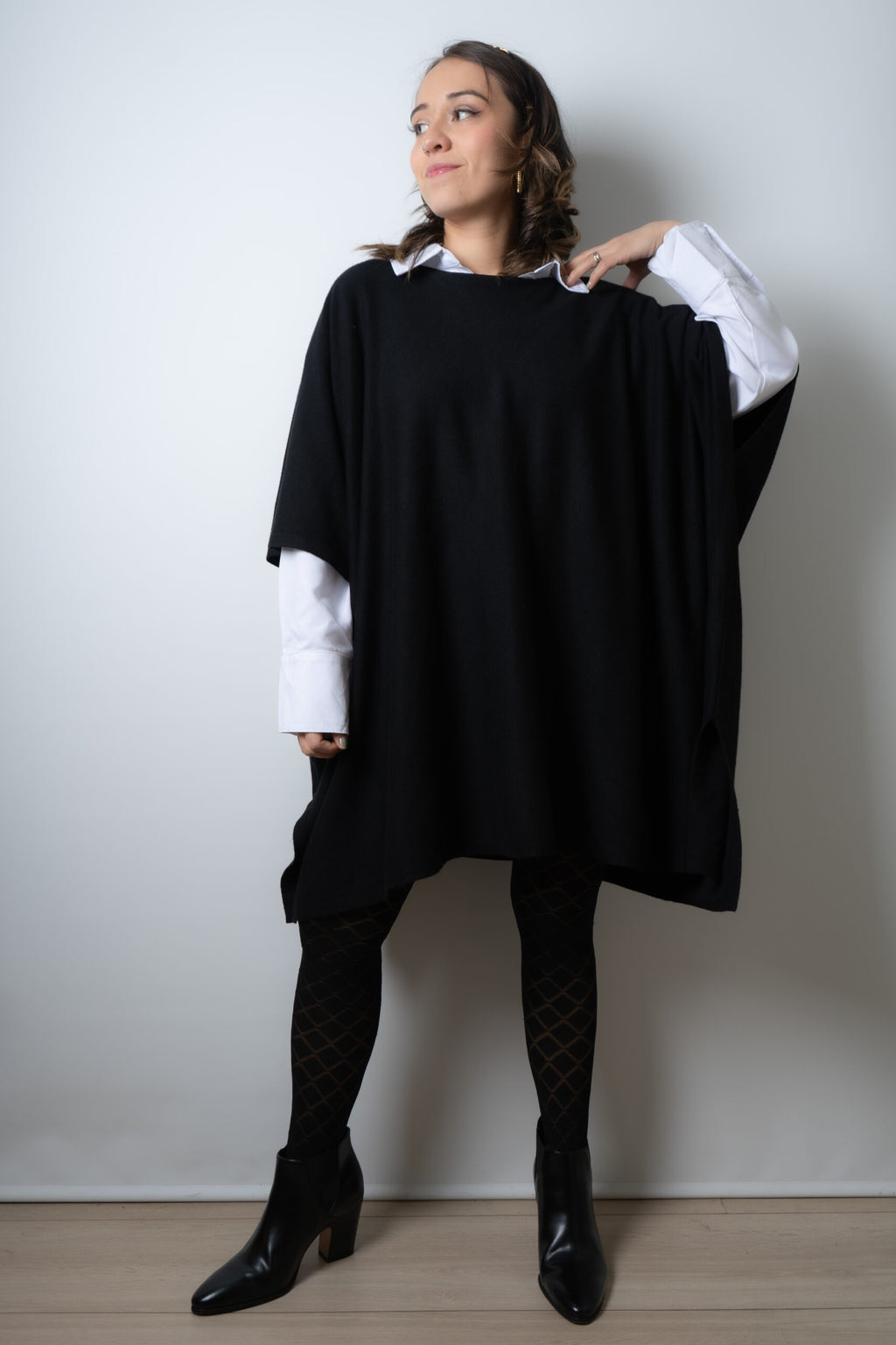 Sweater Poncho - Negro