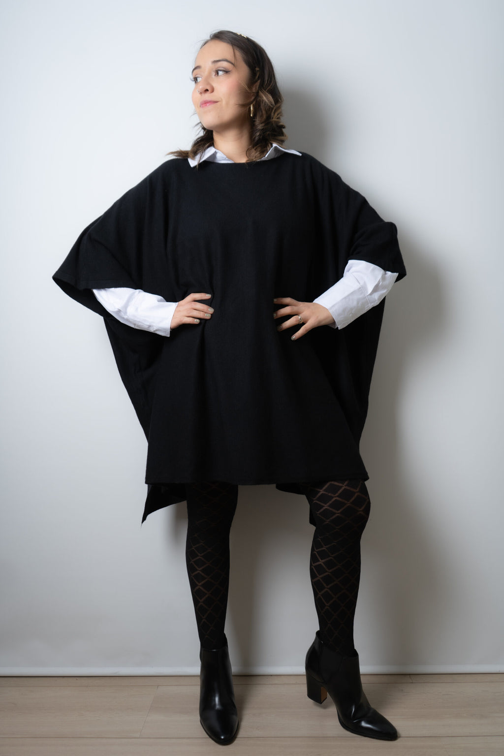 Sweater Poncho - Negro