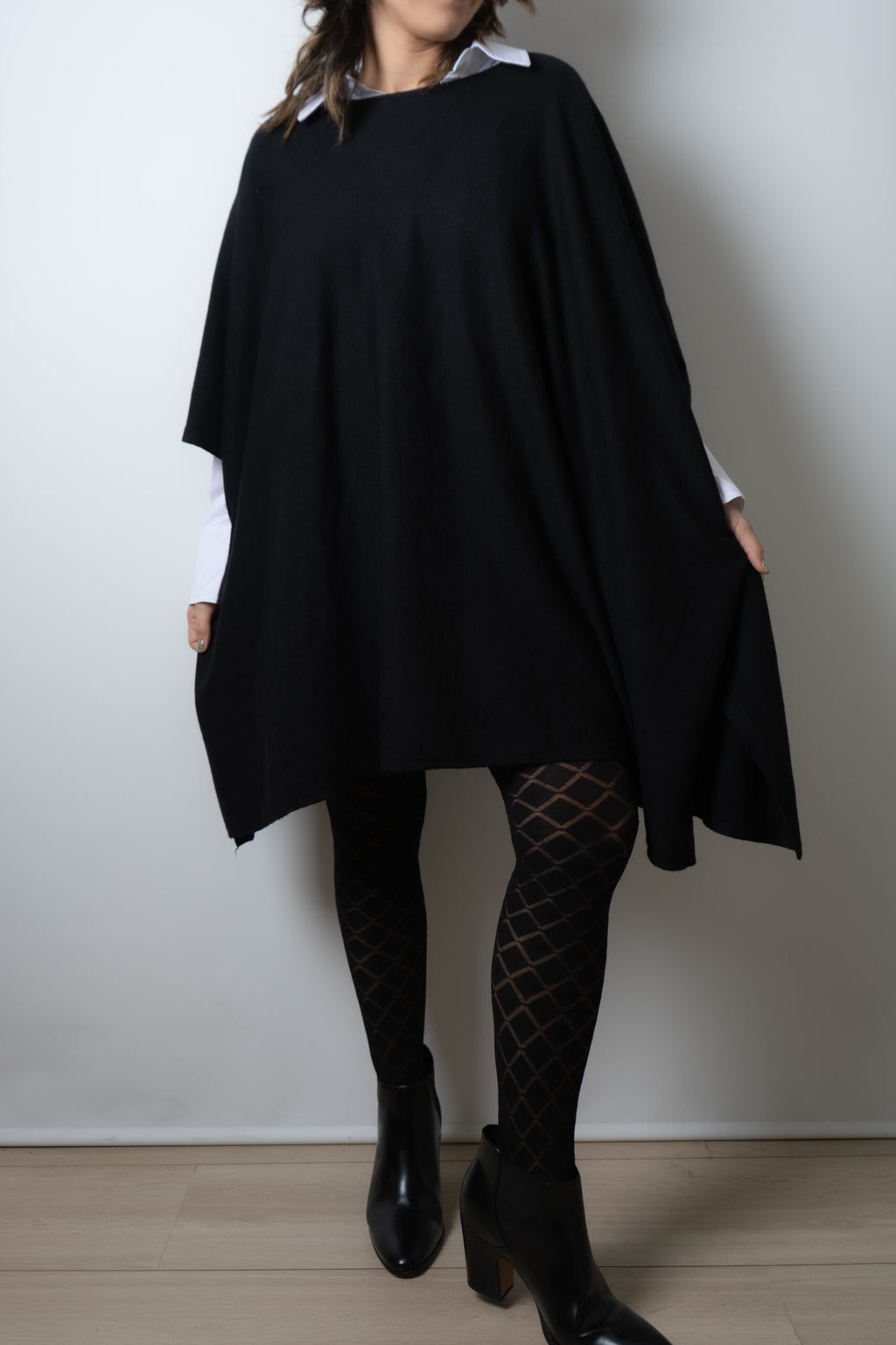 Sweater Poncho - Negro