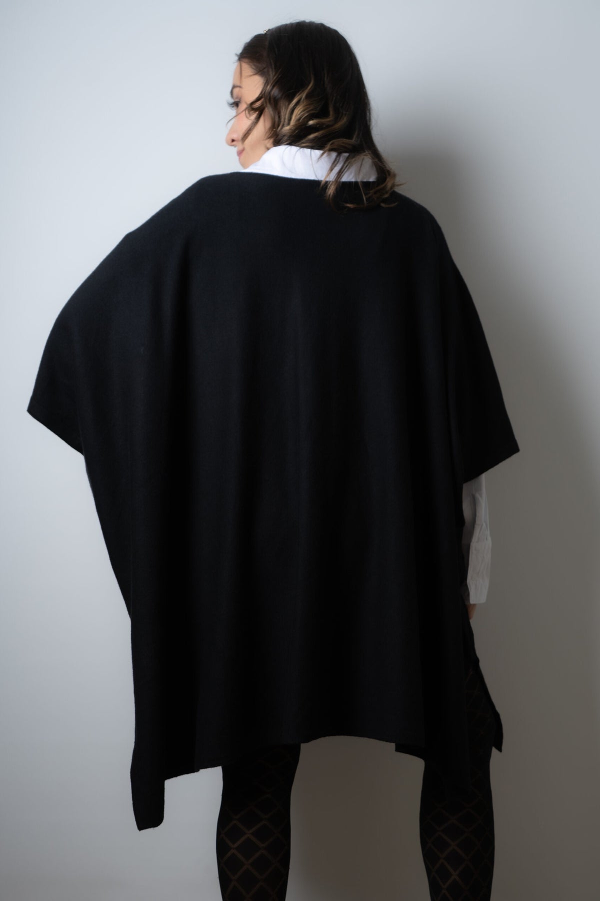 Sweater Poncho - Negro
