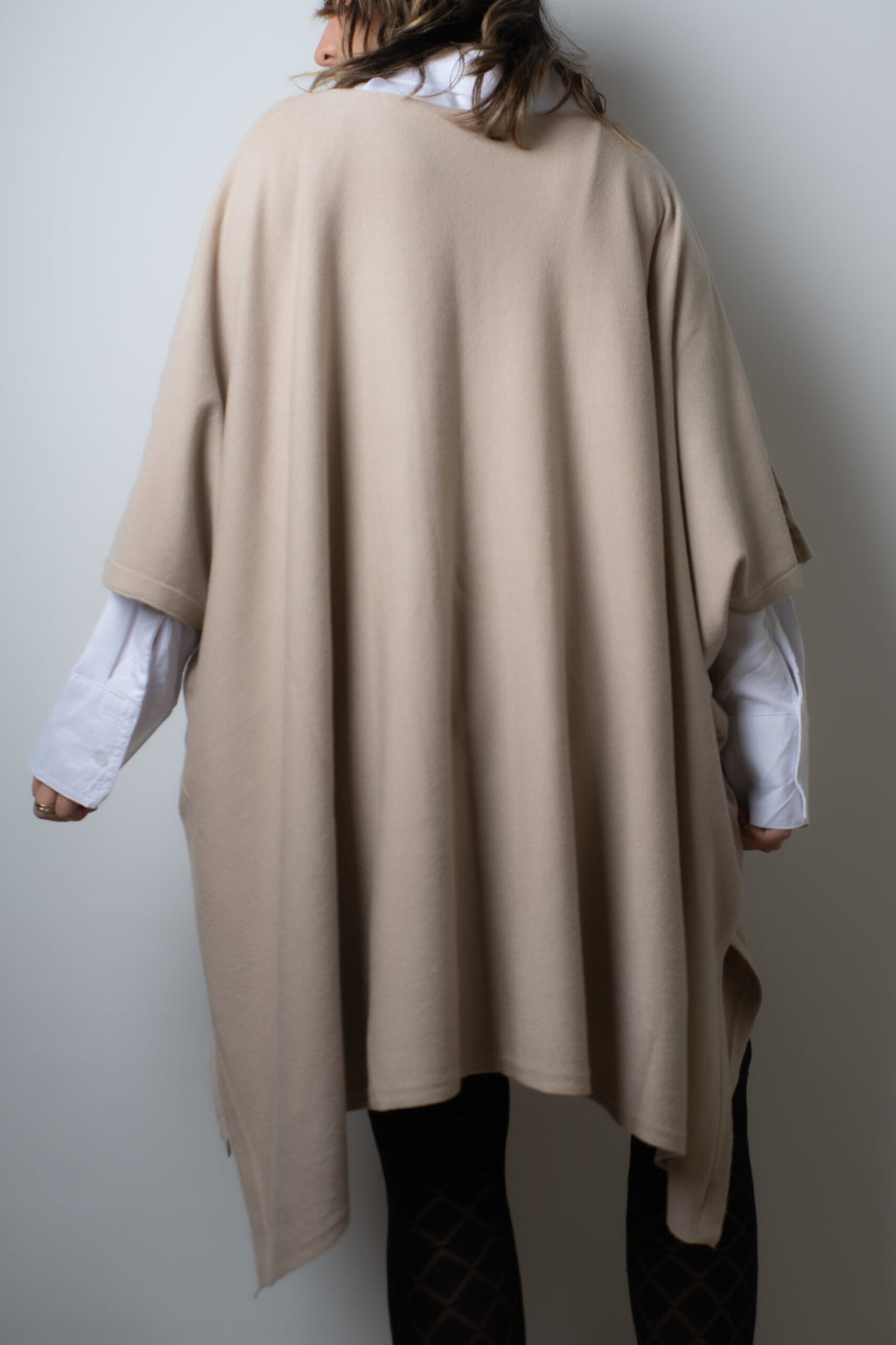 Sweater Poncho - Beige