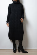 Vestido Lana Trenzado - Negro