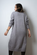 Vestido Lana Trenzado - Gris