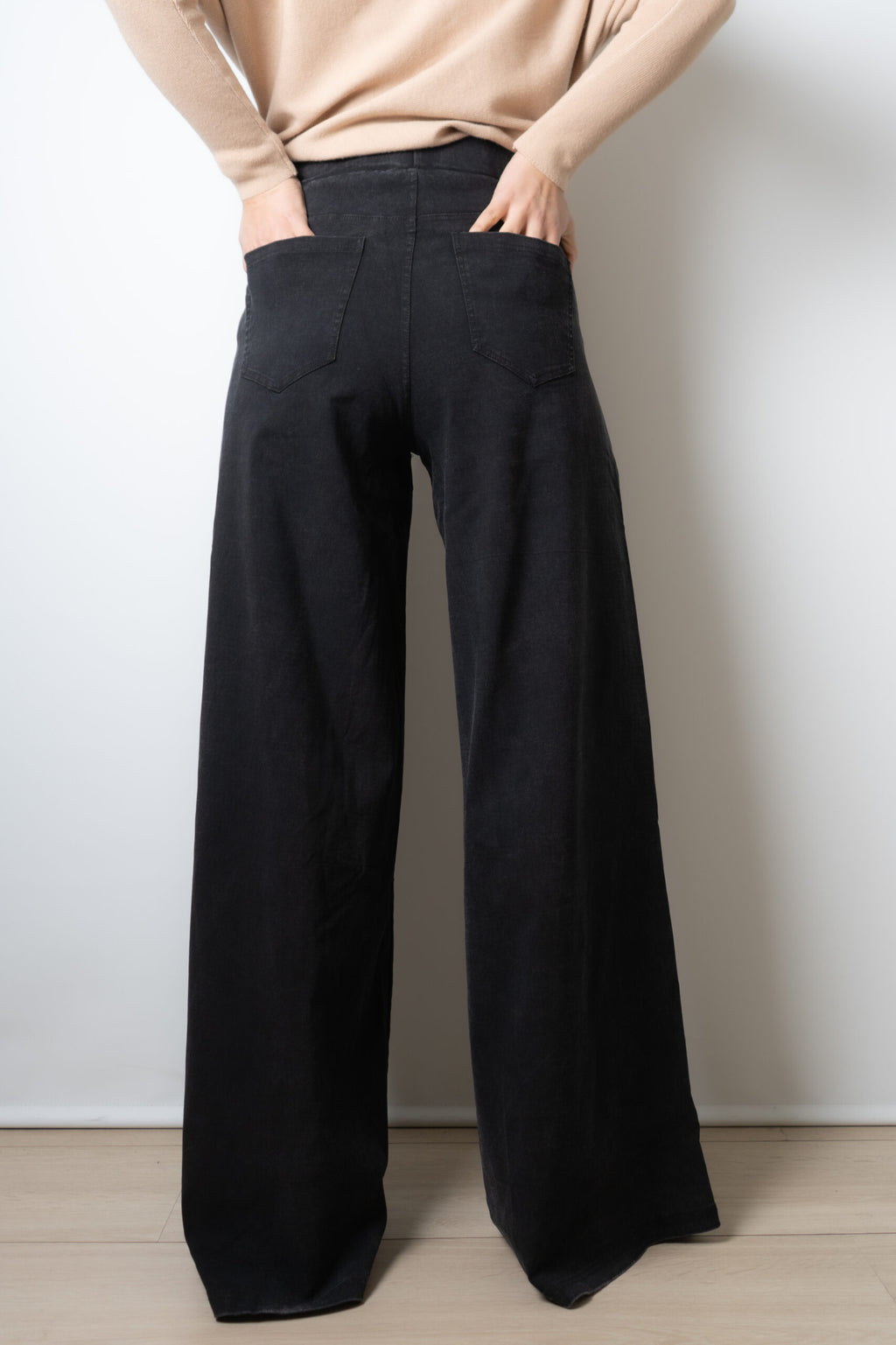 Pantalon Palazzo Gabardina - Negro