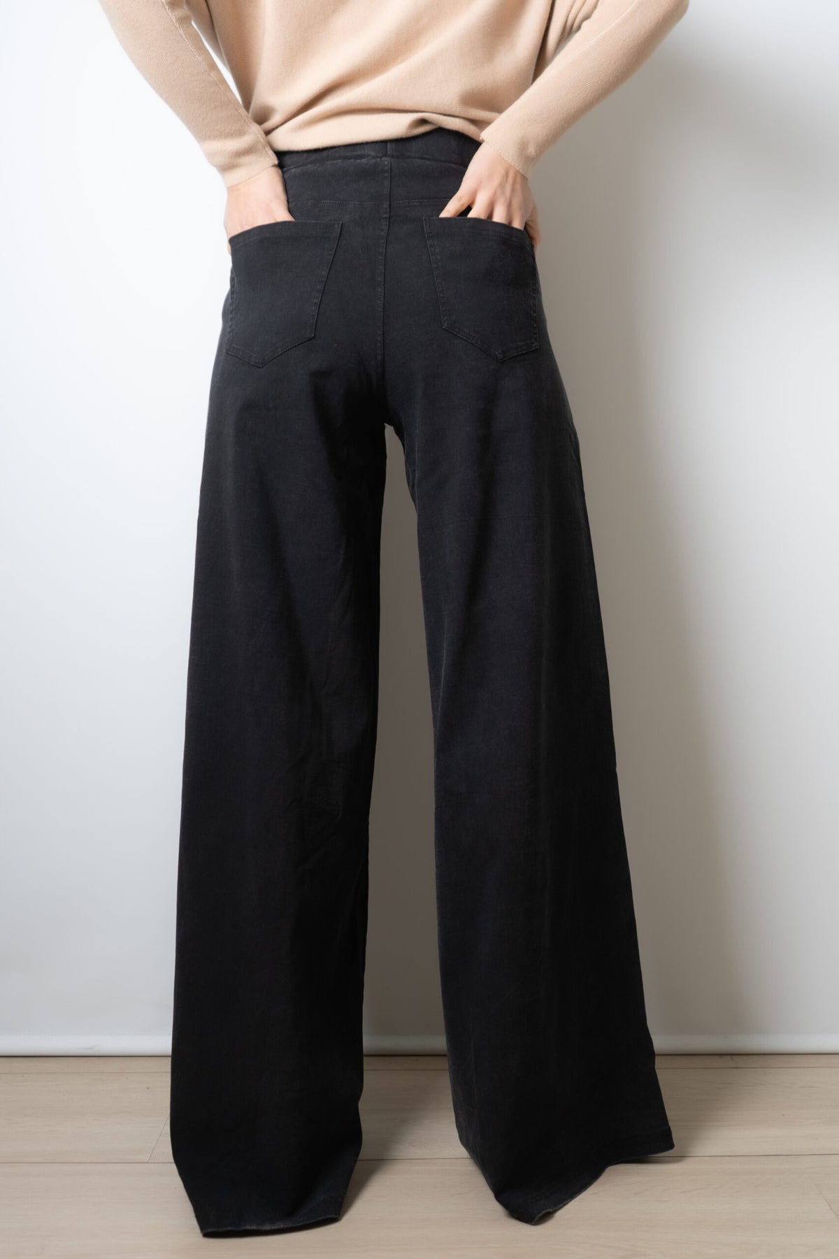 Pantalon Palazzo Gabardina - Negro