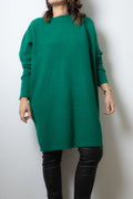 Vestido Lana Botones - Verde