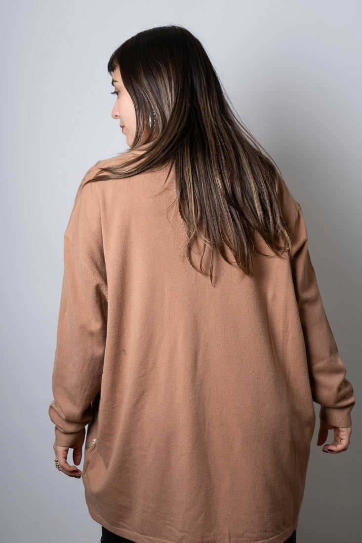 Sweater animal print - Camel - detalles dorados