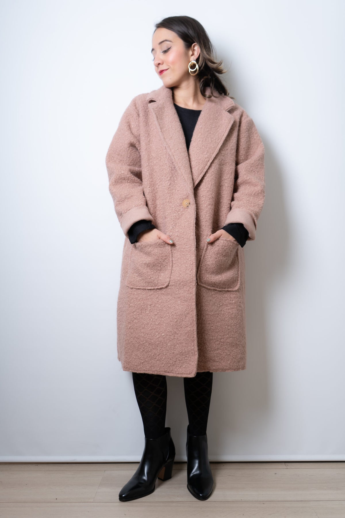 Chaquetón Bucle - Rosado