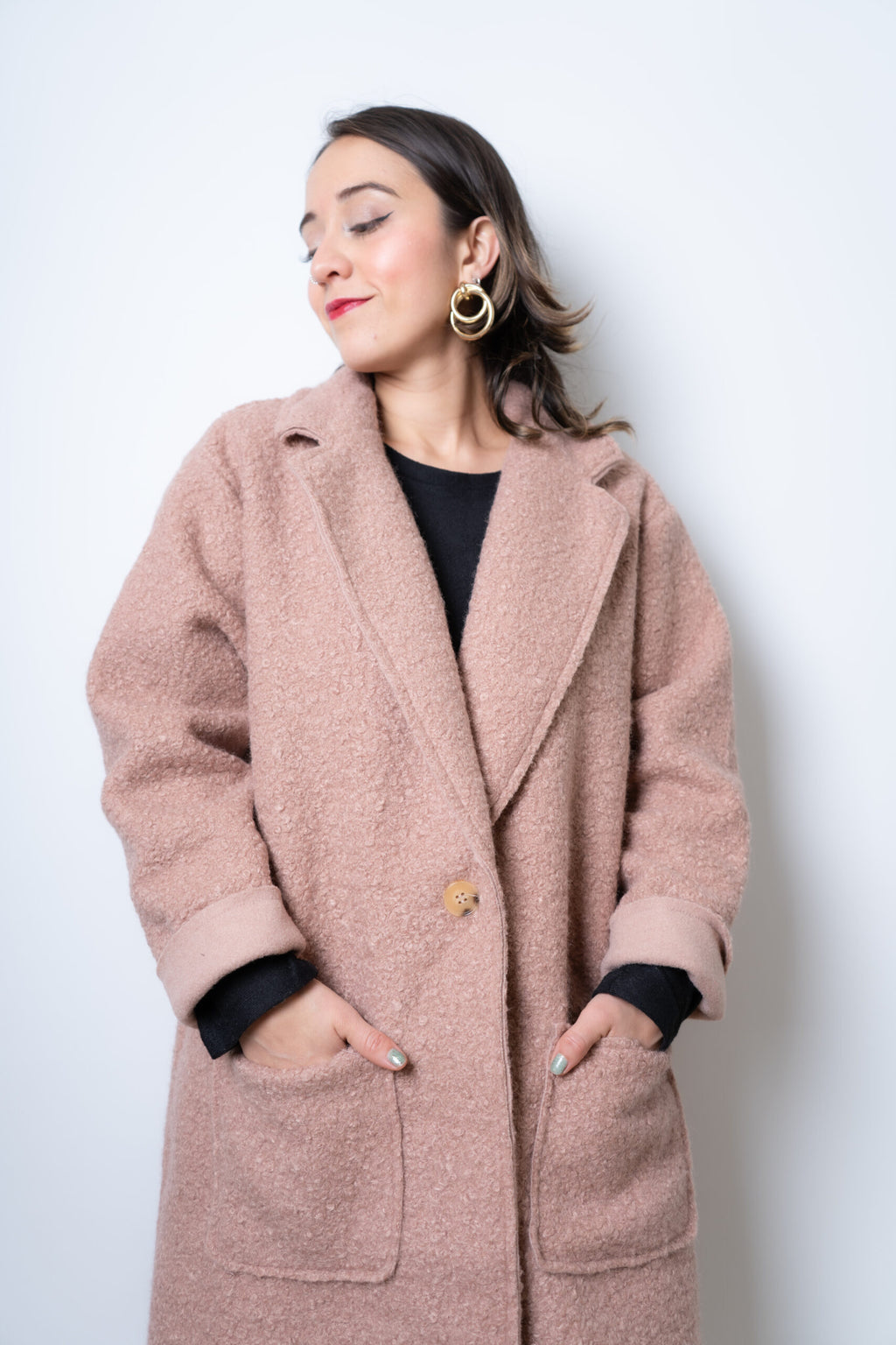 Chaquetón Bucle - Rosado