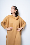 Vestido Lanilla algodón - con cuello - Amarillo