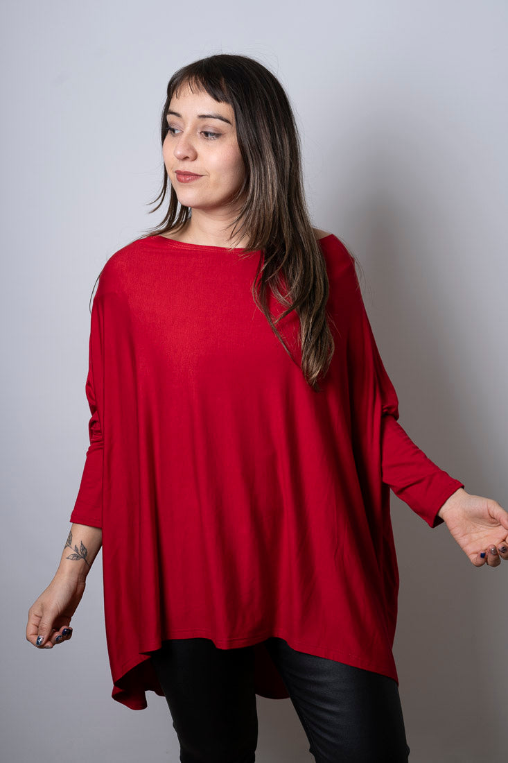 Polera Monica - con mangas - Rojo italiano