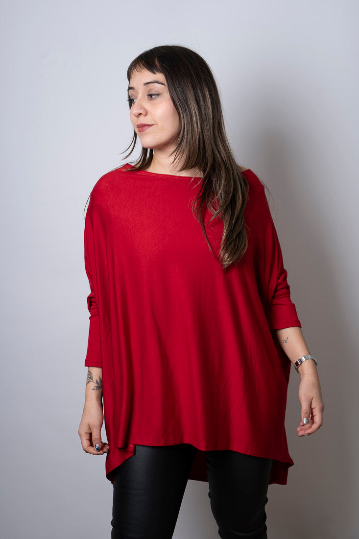Polera Monica - con mangas - Rojo italiano