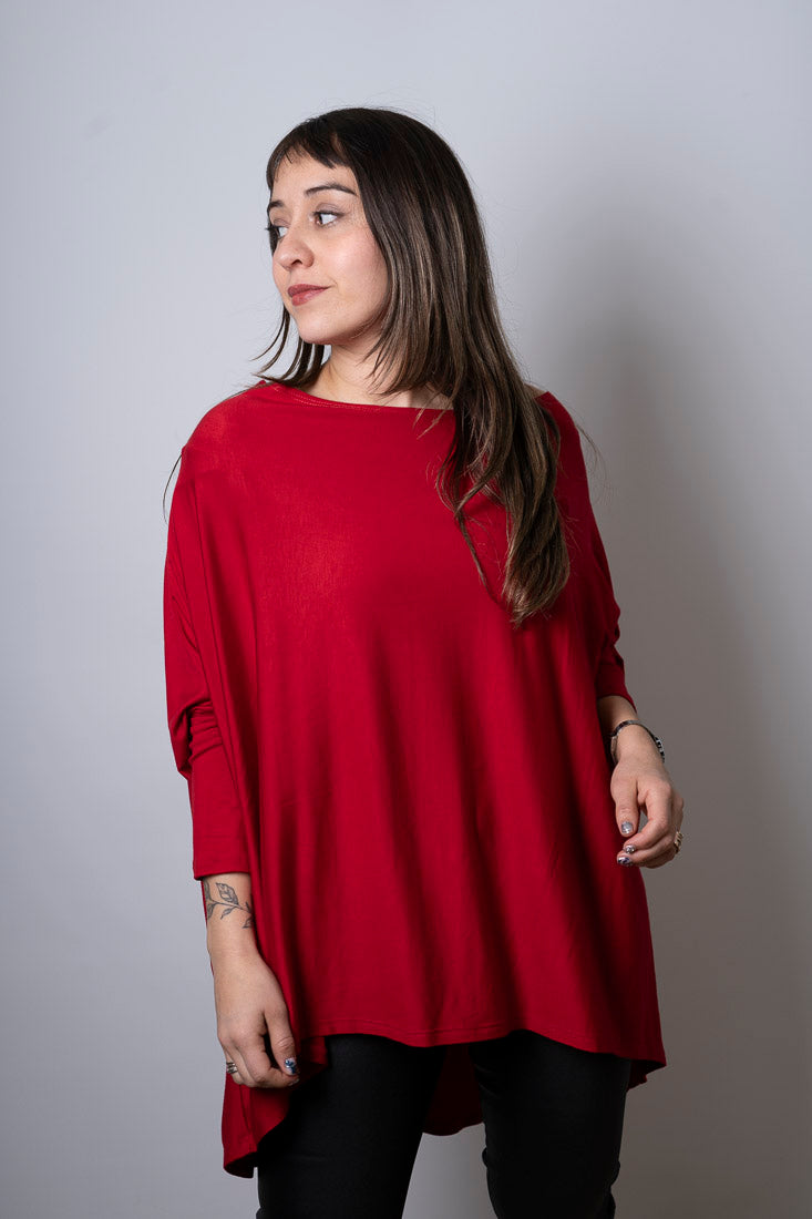 Polera Monica - con mangas - Rojo italiano