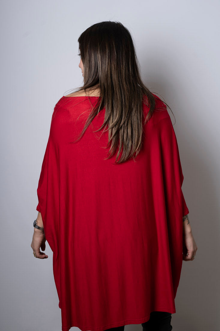 Polera Monica - con mangas - Rojo italiano