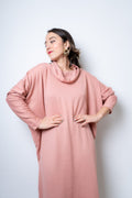 Vestido Lanilla algodón - con cuello - Rosado