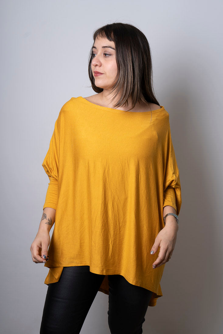 Polera Monica - con mangas - Amarillo mostaza