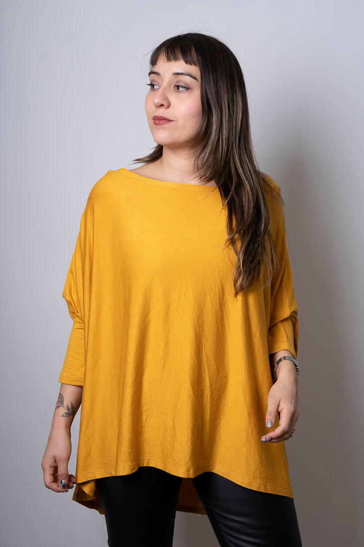 Polera Monica - con mangas - Amarillo mostaza