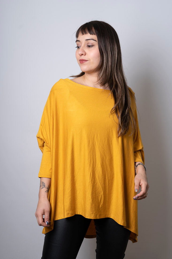 Polera Monica - con mangas - Amarillo mostaza