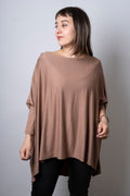 Polera Monica - con mangas - Cafe Taupe