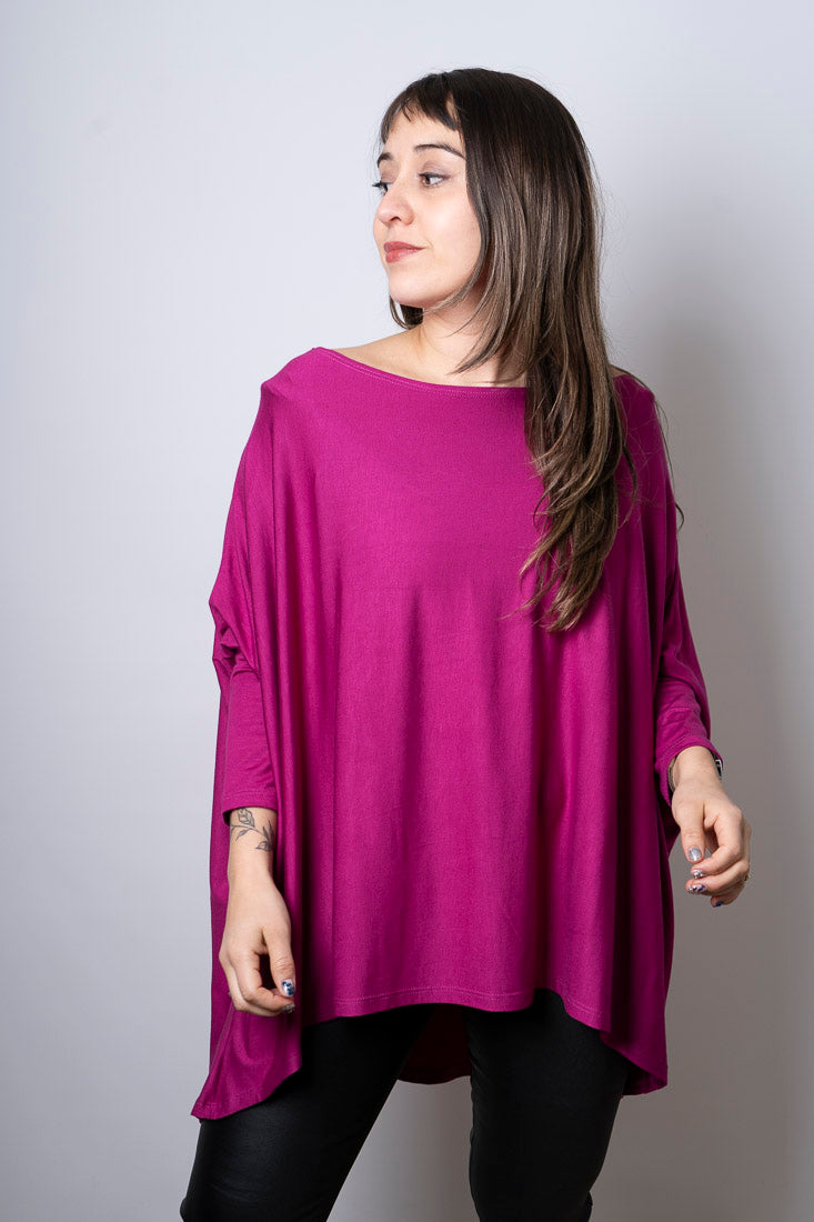 Polera Monica - con mangas - Magenta