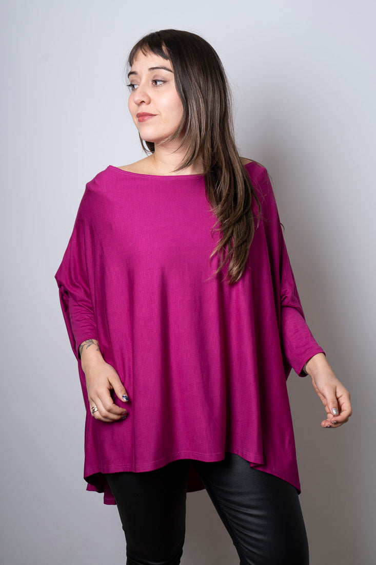 Polera Monica - con mangas - Magenta