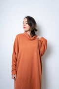 Vestido Lanilla algodón - con cuello - Naranjo