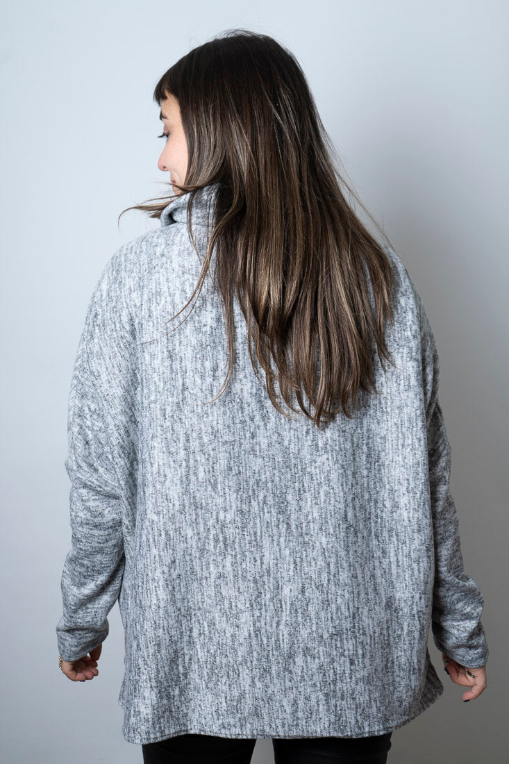 Polera lanilla - con cuello -  Gris