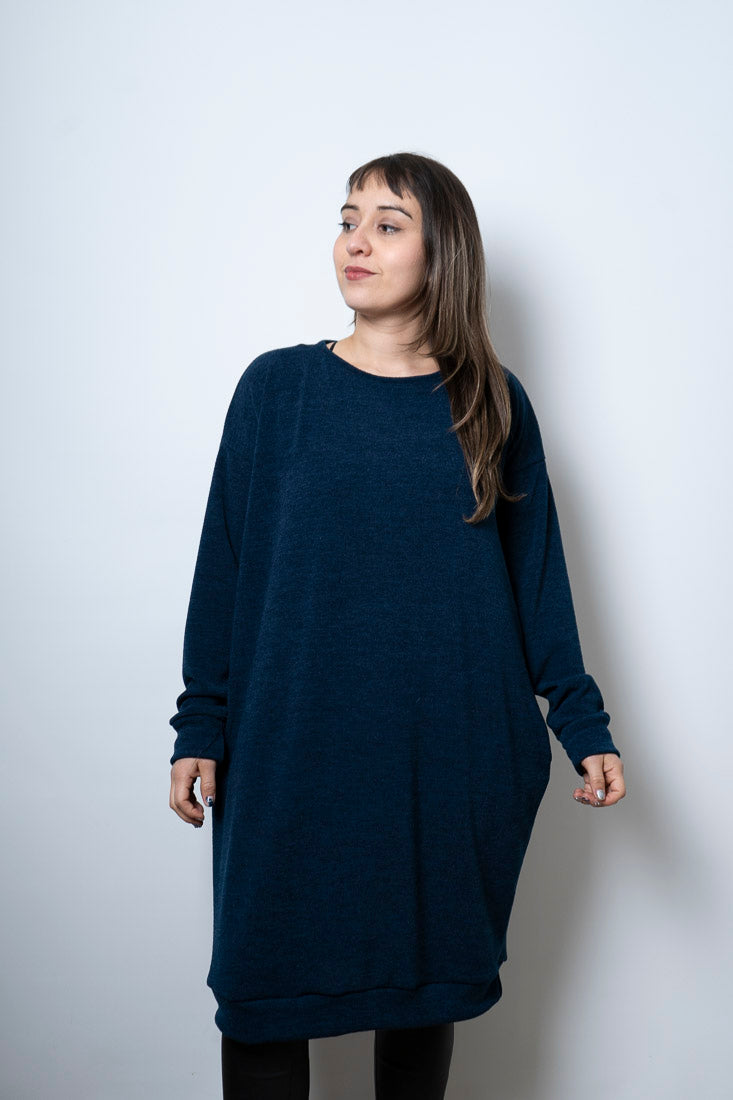 Vestido Lanilla Lily - Azul oscuro