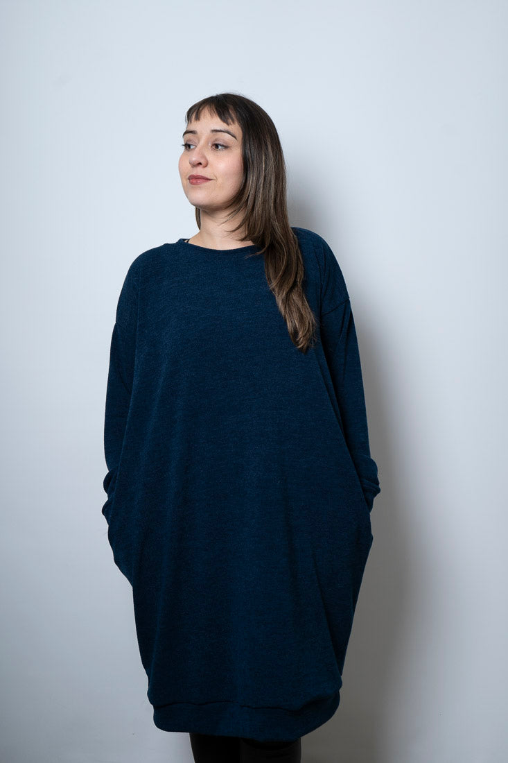 Vestido Lanilla Lily - Azul oscuro