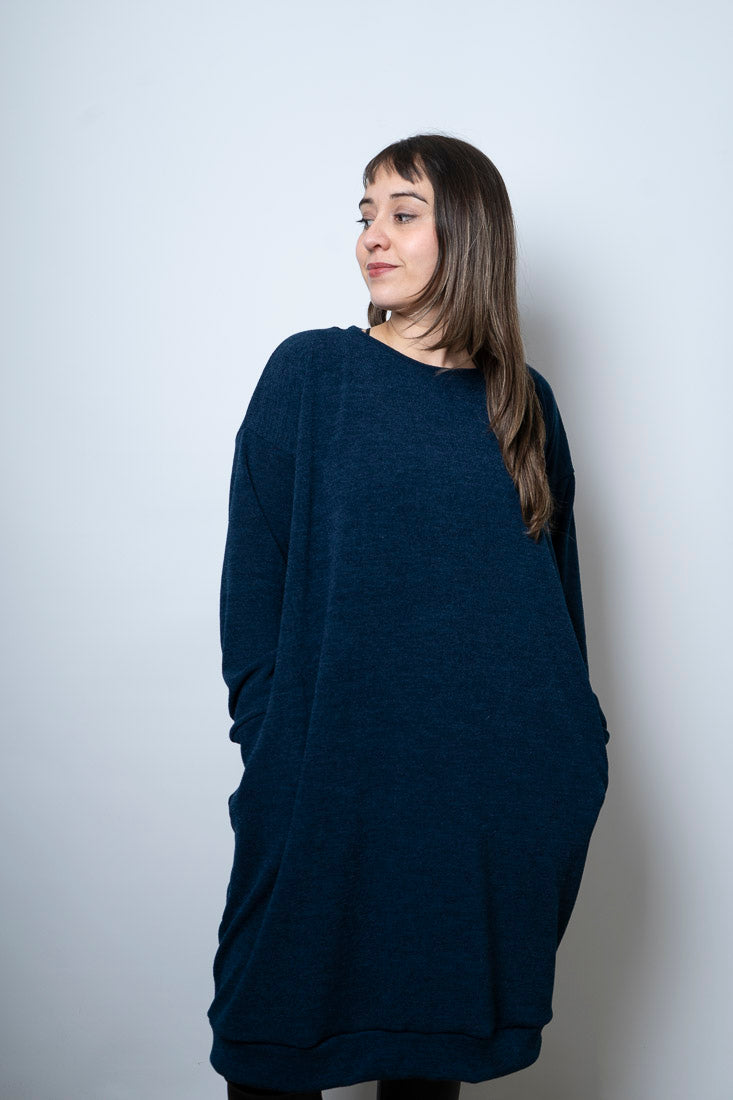 Vestido Lanilla Lily - Azul oscuro