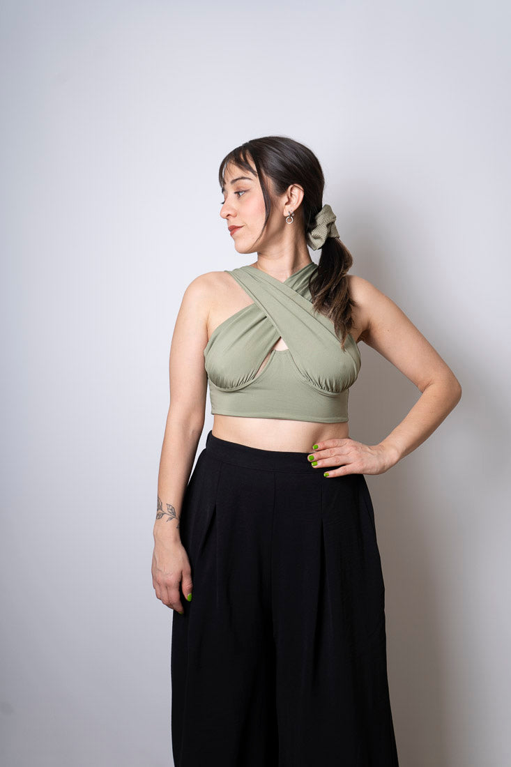 Top cruzado - verde