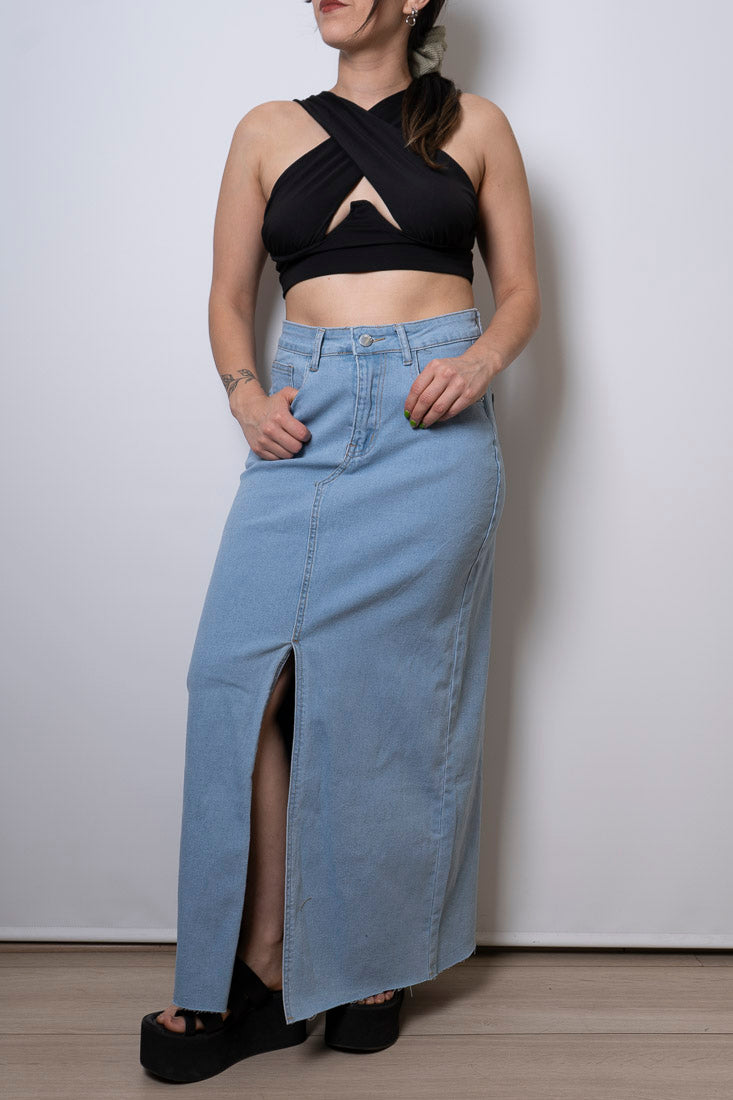 Falda jeans Jose  - jeans claro