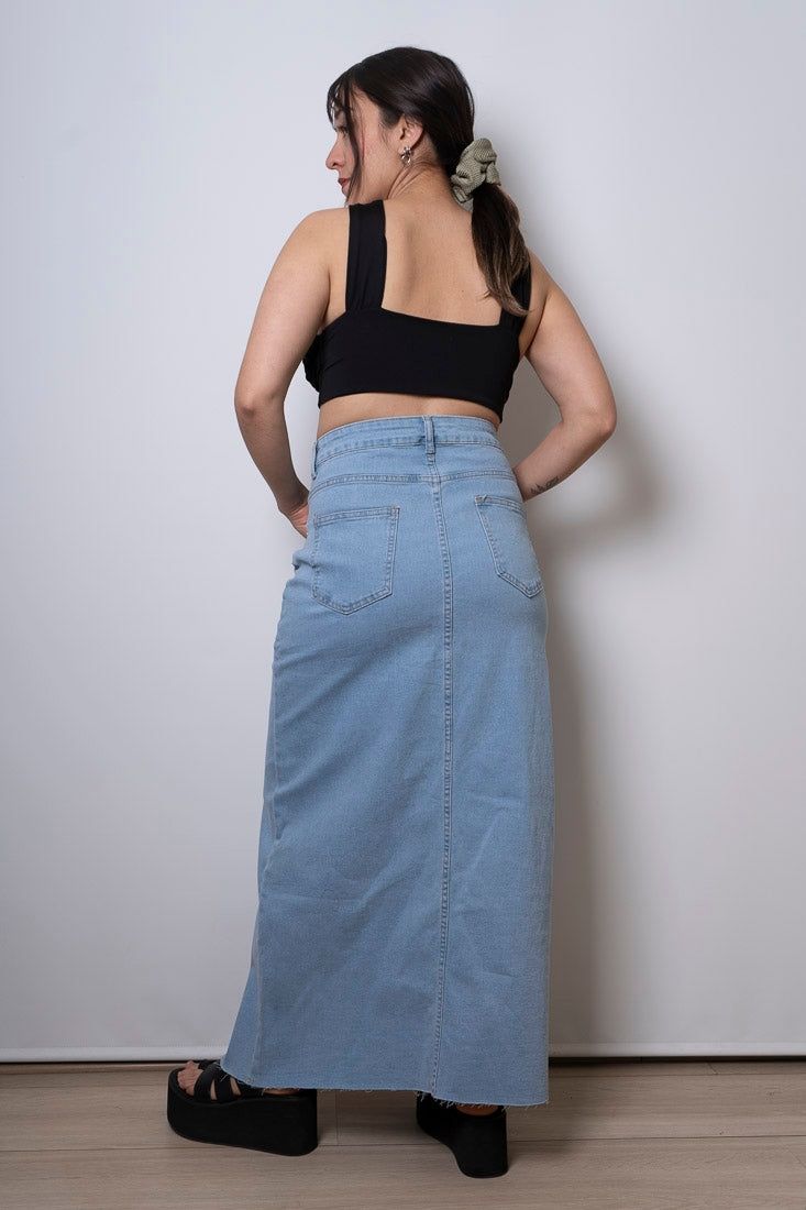 Falda jeans Jose  - jeans claro