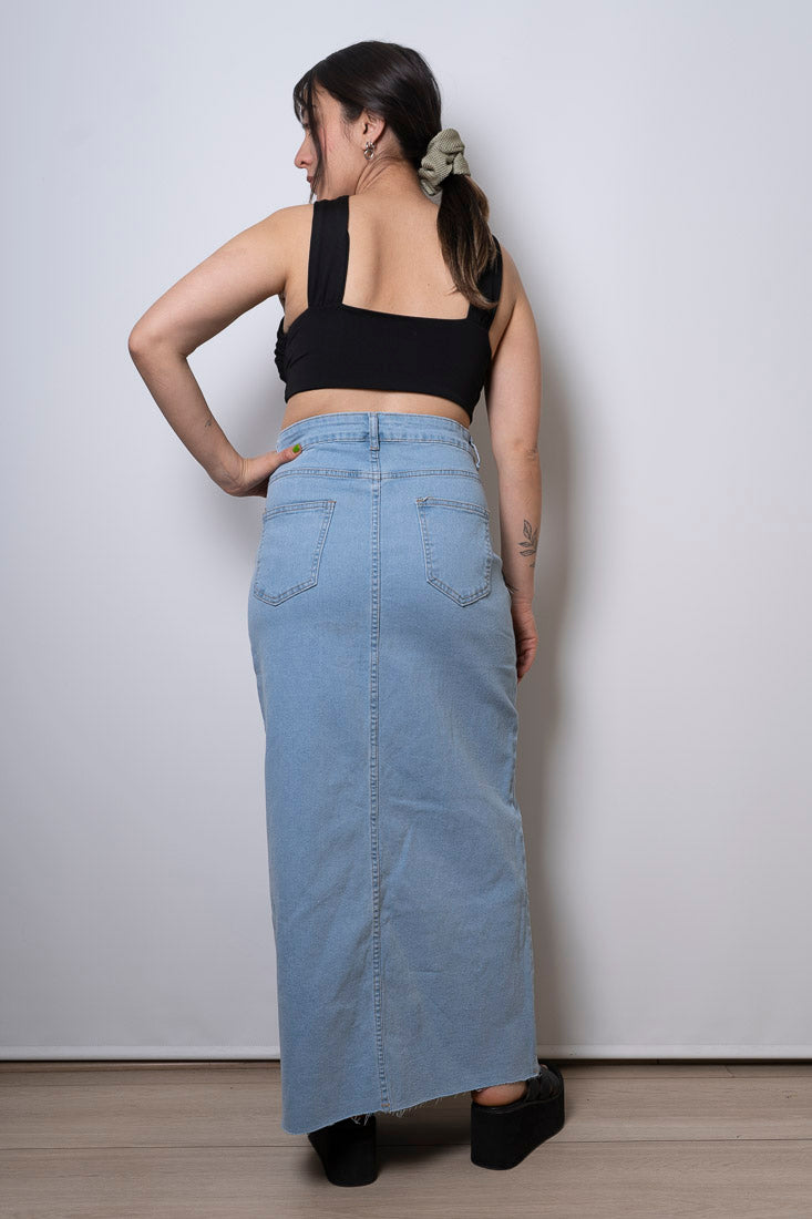 Falda jeans Jose  - jeans claro
