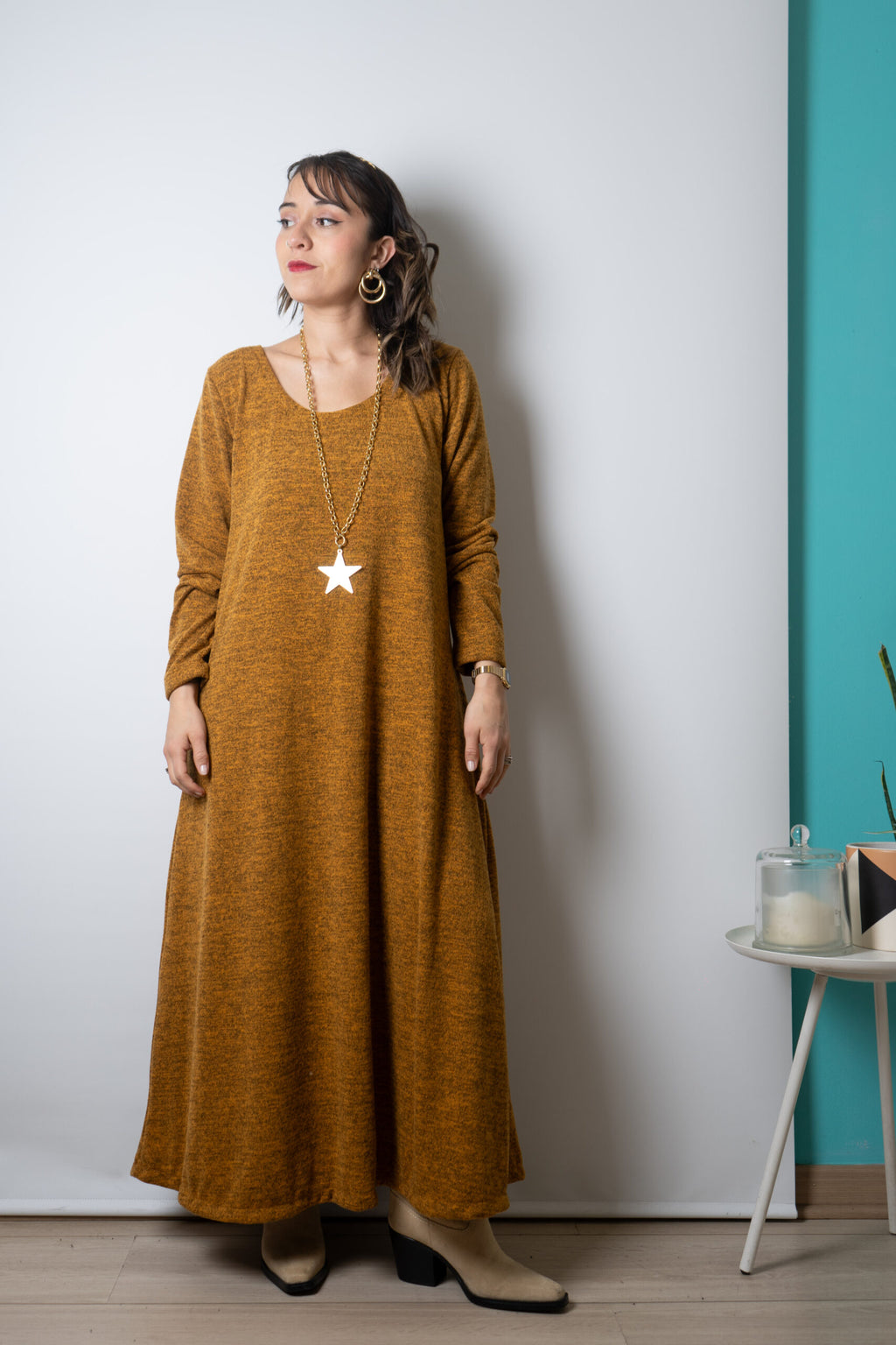 Vestido Emilia  - Mostaza