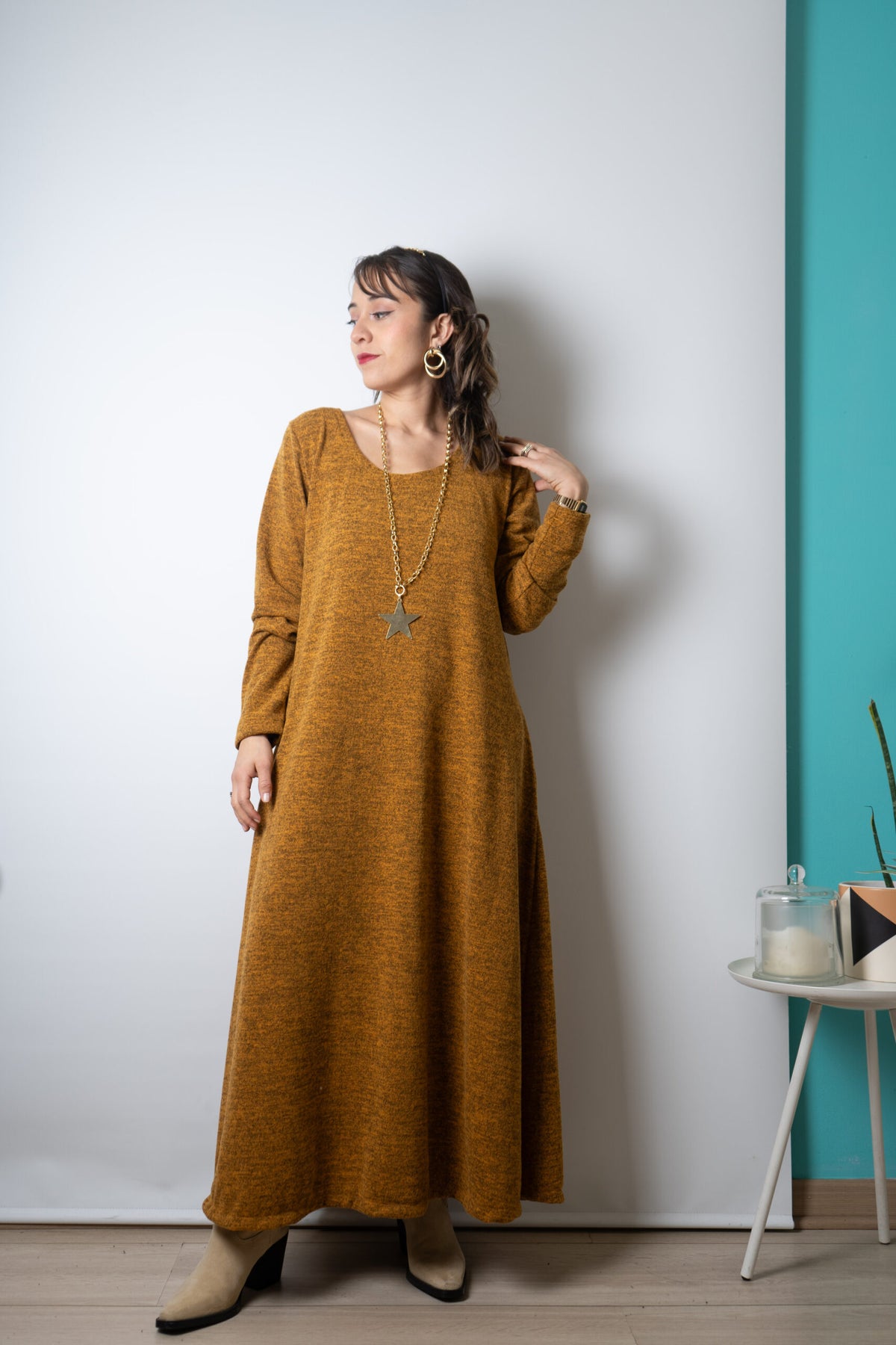 Vestido Emilia  - Mostaza