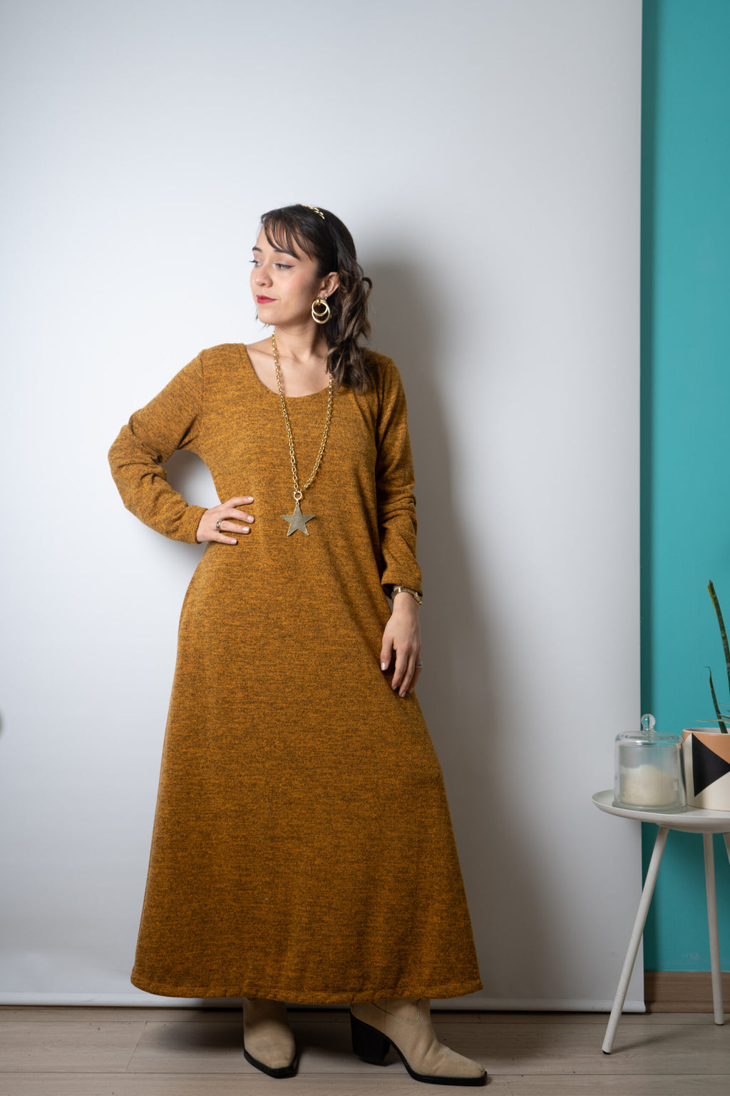 Vestido Emilia  - Mostaza