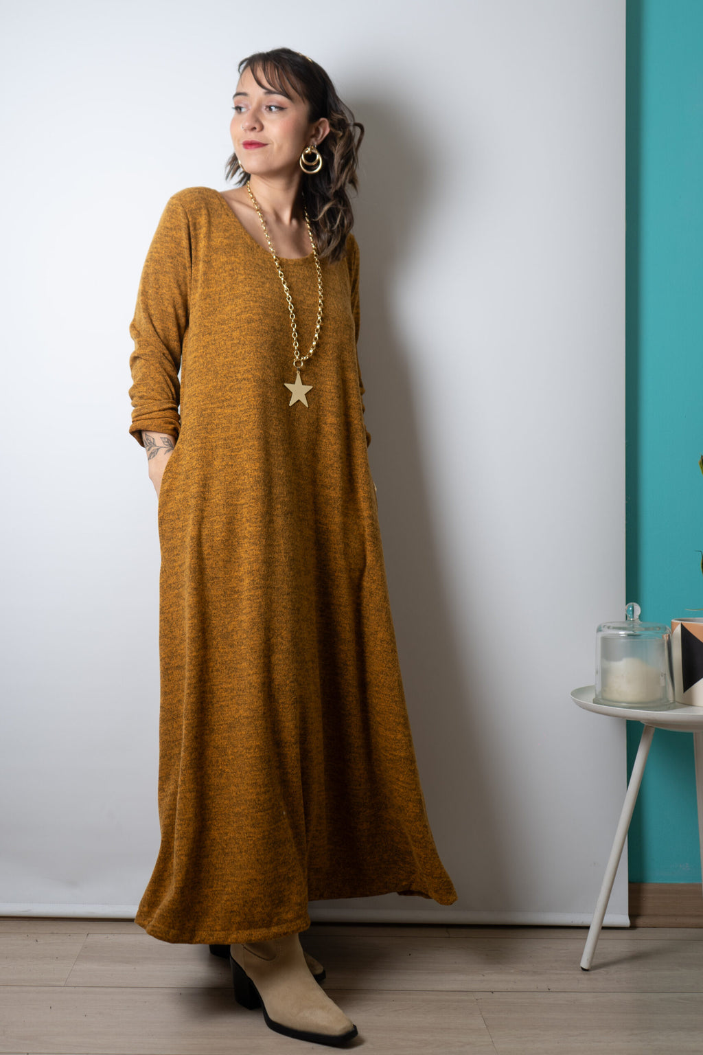 Vestido Emilia  - Mostaza