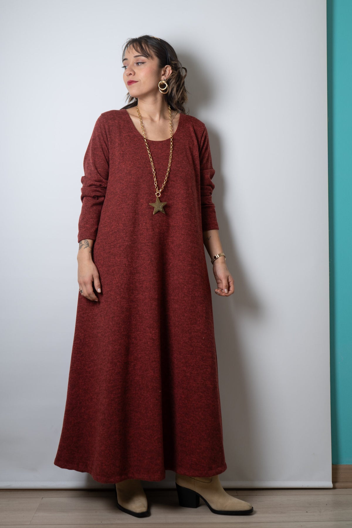 Vestido Emilia  - Burdeo