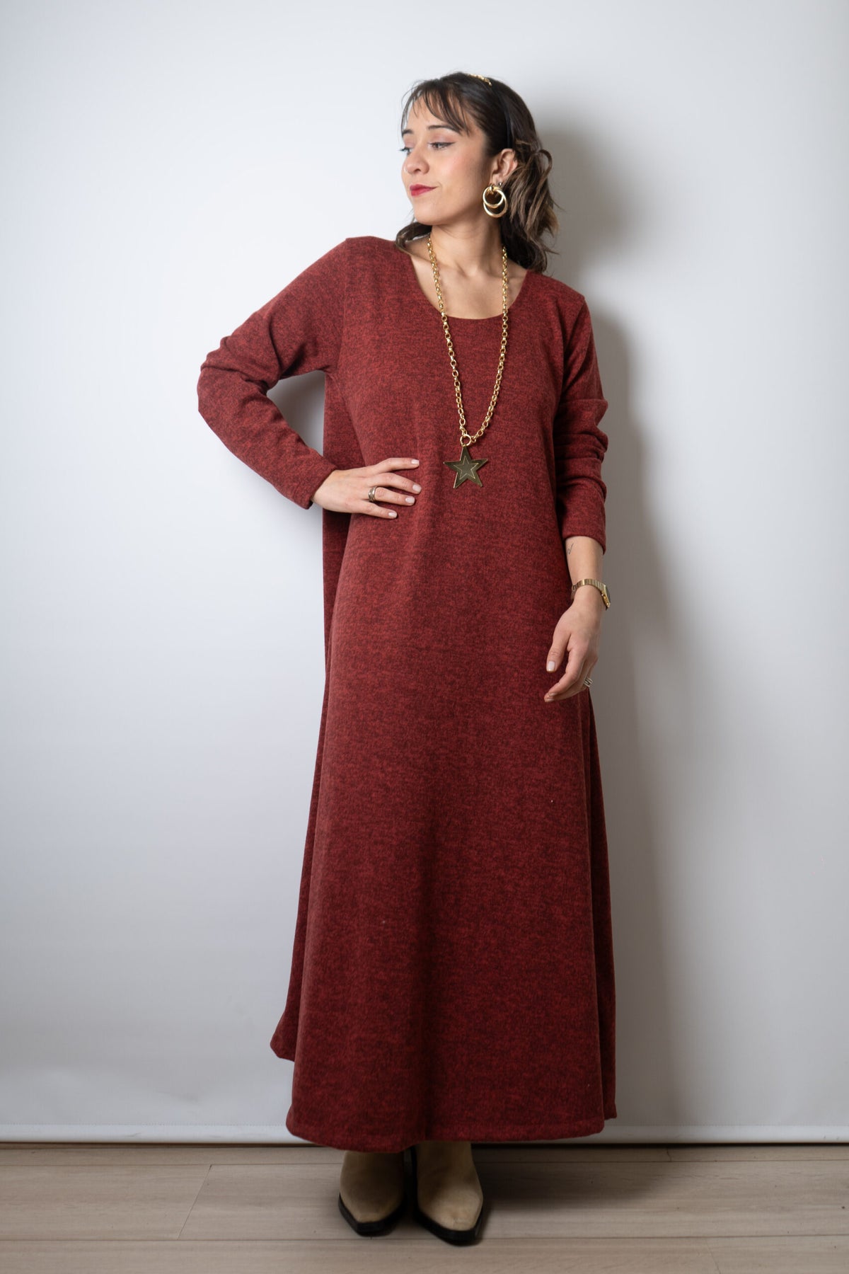 Vestido Emilia  - Burdeo