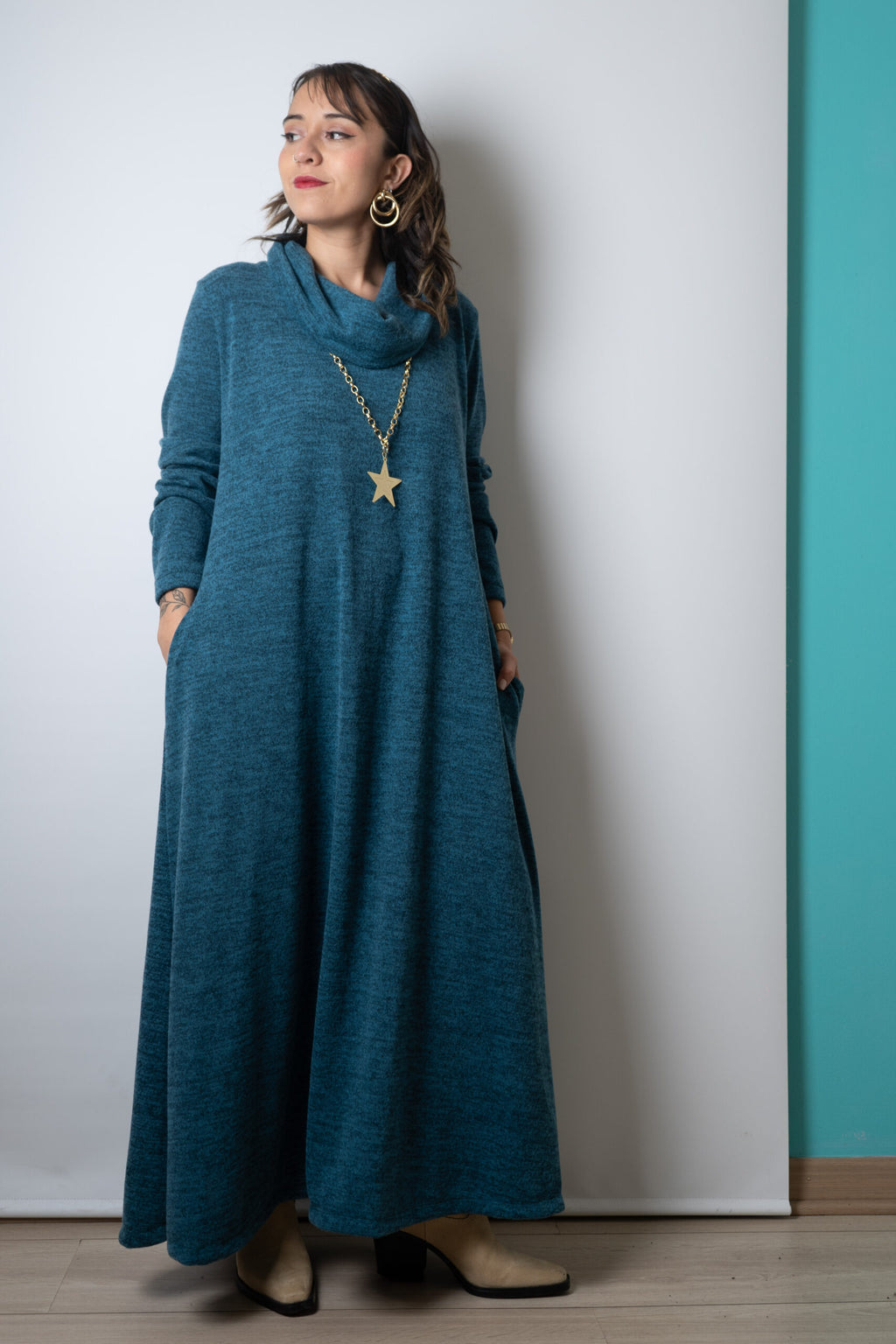 Vestido Moni  - Turquesa
