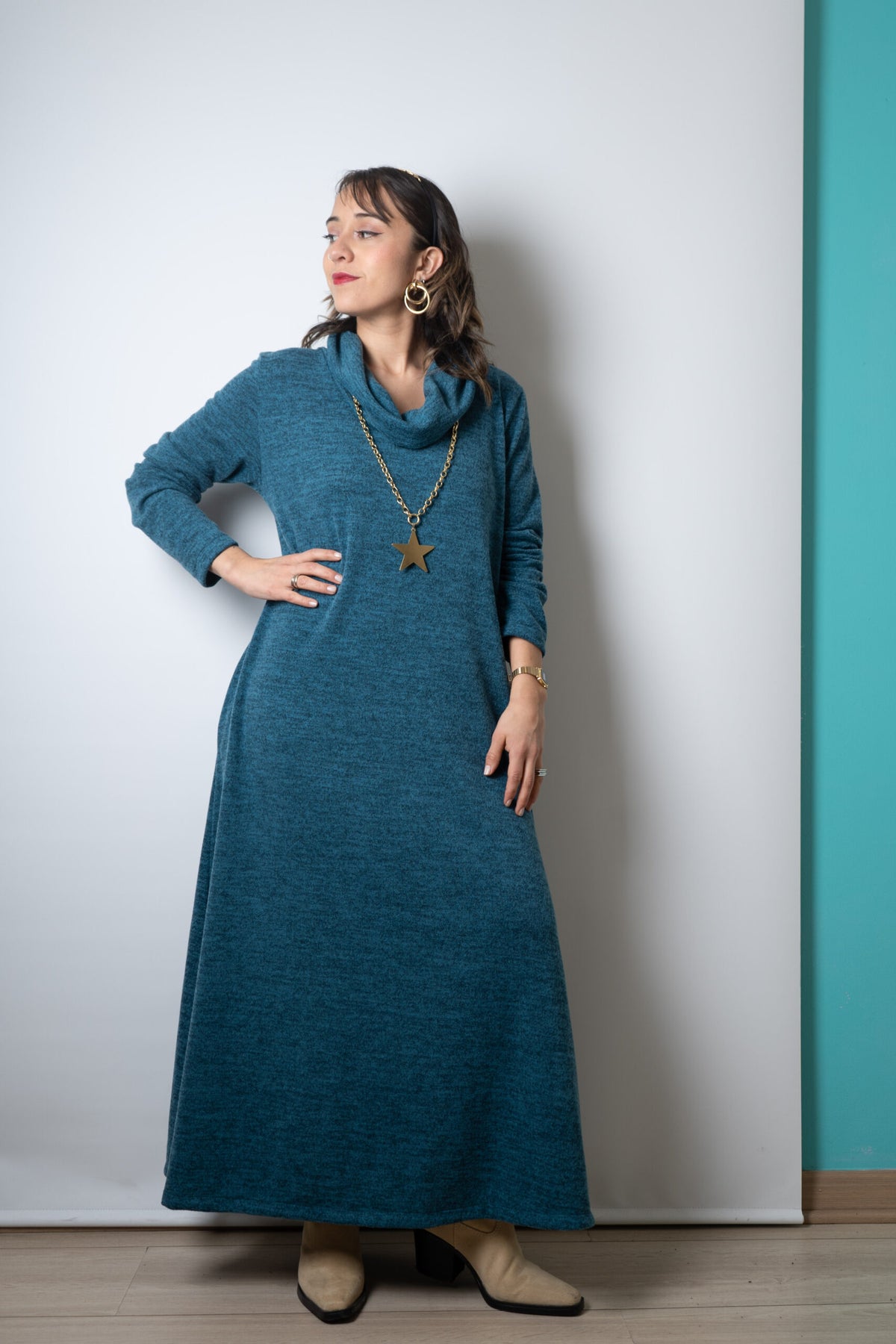 Vestido Moni  - Turquesa